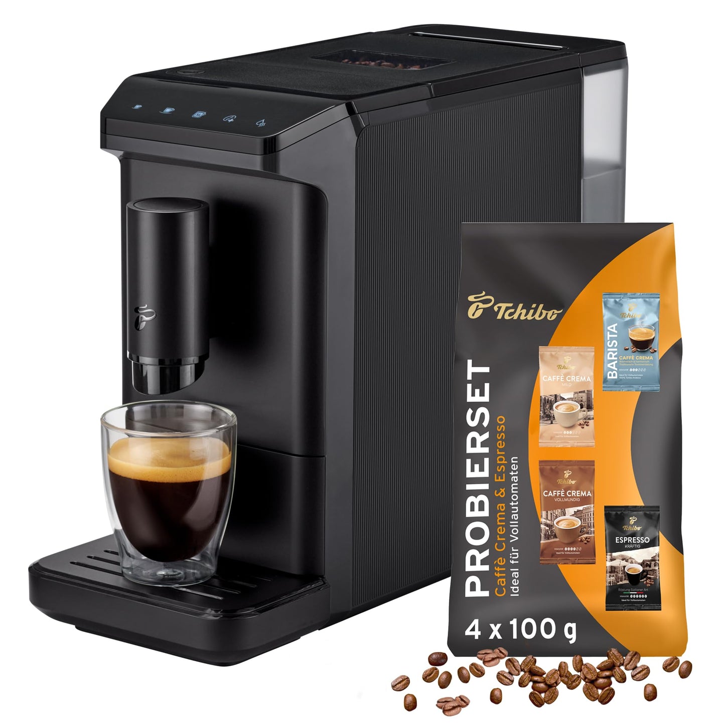 Tchibo Esperto Mini Kaffeevollautomat für Espresso & Caffè Crema