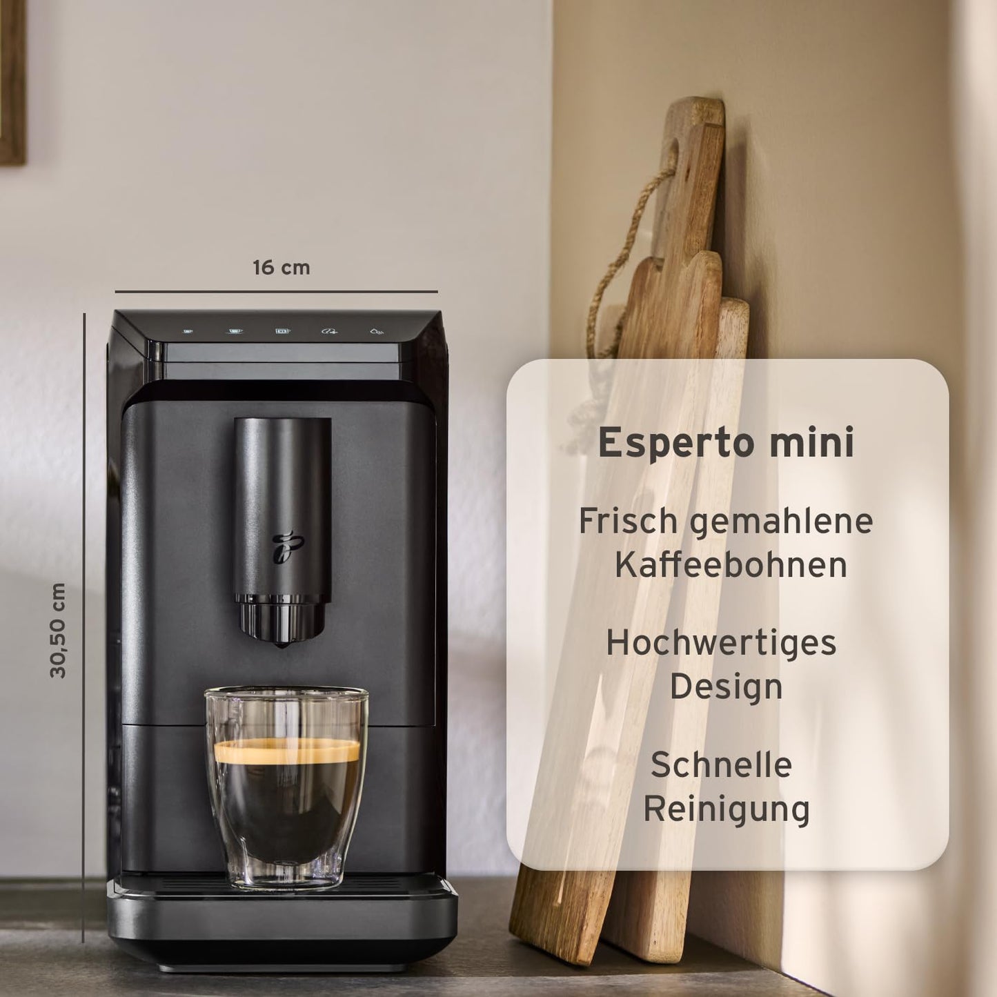 Tchibo Esperto Mini Kaffeevollautomat für Espresso & Caffè Crema